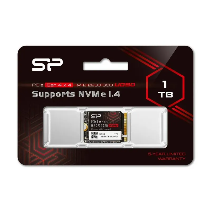 Dysk SSD Silicon Power UD90 1TB M.2 2230 PCIe Gen4x4 NVMe 1.4 (4900/3200