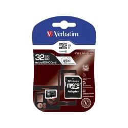 Karta pamięci MicroSDHC Verbatim 32GB Class 10 + adapter | PartsPC.pl