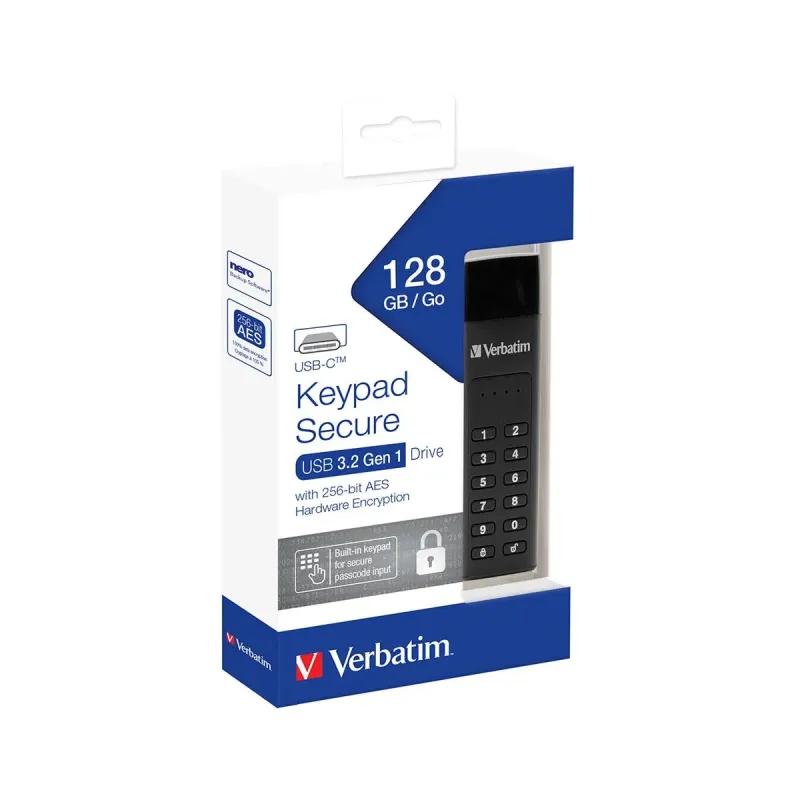 Pendrive Verbatim Keypad Secure 128GB USB-C 3.0 z klawiaturą
