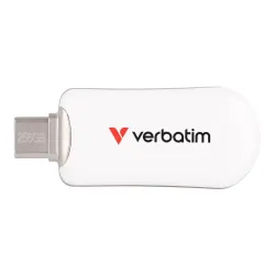 Pendrive Verbatim Plectra 256GB USB-C 3.0 White