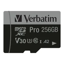 Karta pamięci Micro SDXC Verbatim Pro U3 256GB (100/90 MB/s) Class 10 U3