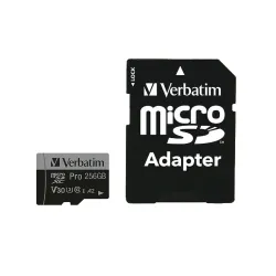 Karta pamięci Micro SDXC Verbatim Pro U3 256GB (100/90 MB/s) Class 10 U3