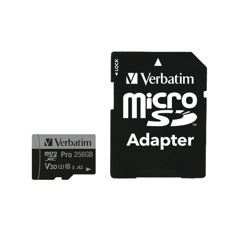 Karta pamięci Micro SDXC Verbatim Pro U3 256GB (100/90 MB/s) Class 10 U3
