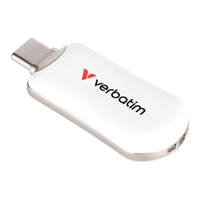Pendrive Verbatim Plectra 512GB USB-C 3.0 White