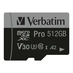 Karta pamięci Micro SDXC Verbatim Pro U3 512GB (100/90 MB/s) Class 10 U3
