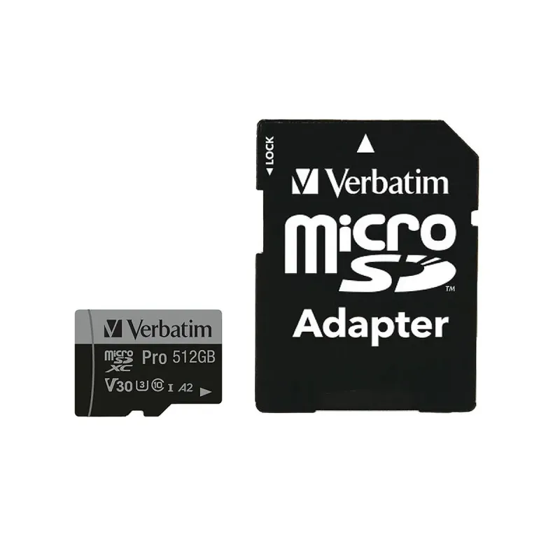 Karta pamięci Micro SDXC Verbatim Pro U3 512GB (100/90 MB/s) Class 10 U3