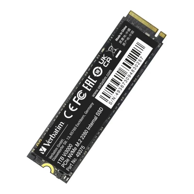Dysk SSD Verbatim Vi3000 1TB M.2 2280 PCIe Gen3 NVME (3300/3000 MB/s)