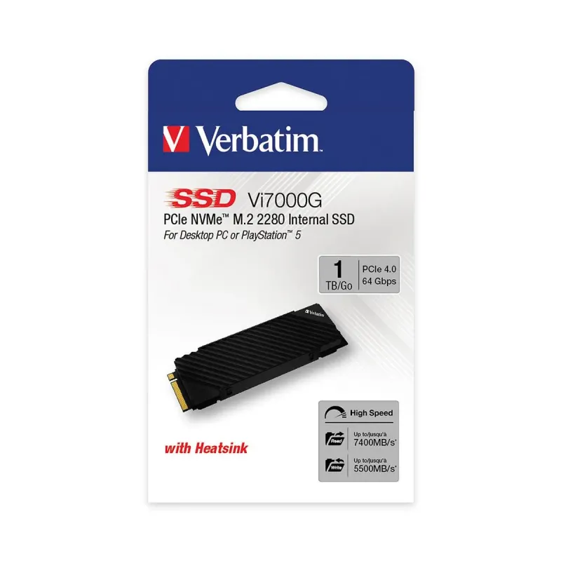 Dysk SSD Verbatim Vi7000G 1TB M.2 2280 PCIe Gen4 NVME (7400/5500 MB/s)