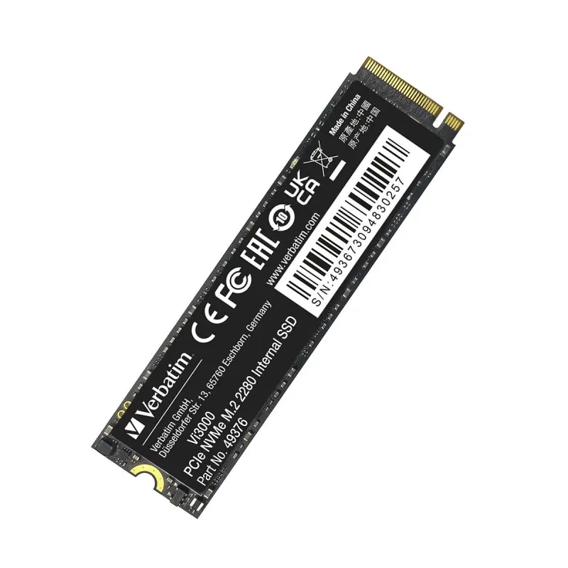 Dysk SSD Verbatim Vi3000 2TB M.2 2280 PCIe Gen3 NVME (3100/2200 MB/s)