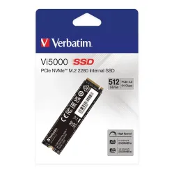 Dysk SSD Verbatim Vi5000 512GB M.2 2280 PCIe Gen4 NVME (5000/2500 MB/s)