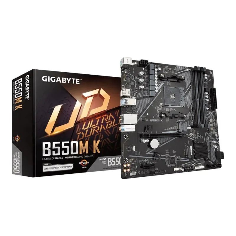 Płyta Gigabyte B550M K /AMD B550/DDR4/SATA3/M.2/USB3.0/PCIe4.0/AM4/mATX