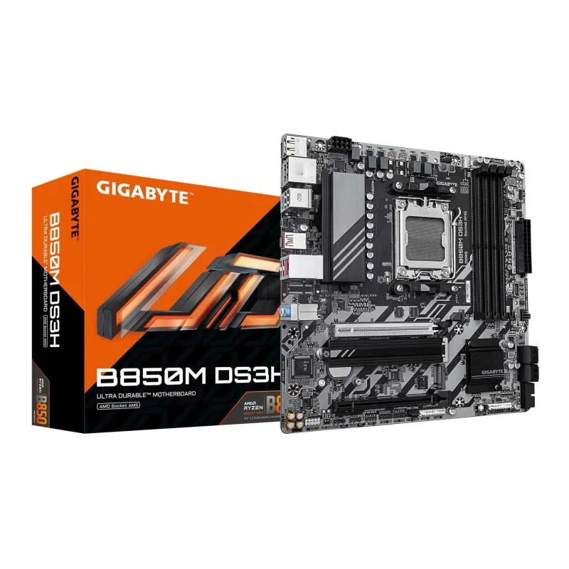Płyta Gigabyte B850M DS3H /AMD B850/DDR5/SATA3/M.2/USB3.1/PCIe5.0/AM5/M-ATX