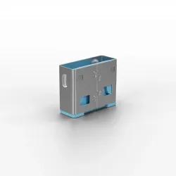 Blokada portów USB LINDY10 szt Port Locks (no Key) Blue