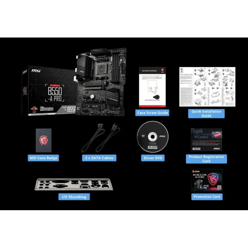 Płyta MSI B550-A PRO /AMD B550/DDR4/SATA3/M.2/USB3.1/PCIe4.0/AM4/ATX