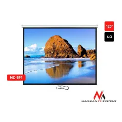 Ekran projekcyjny Maclean MC-591 120" 4:3 240x180 , Auto-Lock Biały Matowy