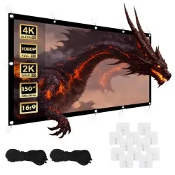 Ekran projekcyjny Maclean MC-167, 150", 330x187cm, obramowanie 25mm 16:9,