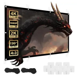 Ekran projekcyjny Maclean MC-169, 120", 240x180cm, obramowanie 25mm 4:3,
