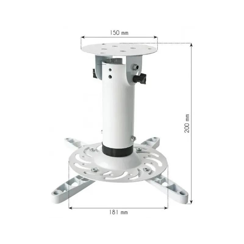 Ramię do projektora Techly 20 cm. 15kg, sufitowe, białe