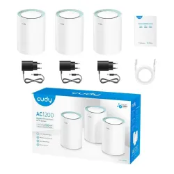 CUDY M1300(3-Pack) | Mesh, WiFi 5, 2,4GHz/5GHz, Gigabit