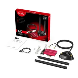 CUDY WE4000 | karta sieciowa, adapter Wi-Fi 6E, 2,4GHz/5GHz, PCI Express