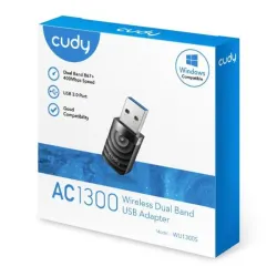 CUDY WU1300S | karta sieciowa, adapter Wi-Fi, 2,4GHz/5GHz, USB 3.0