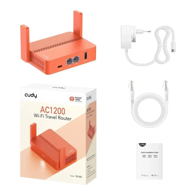 CUDY TR1200 | VPN router, Wi-Fi 5, 2,4GHz/5GHz, USB, MESH