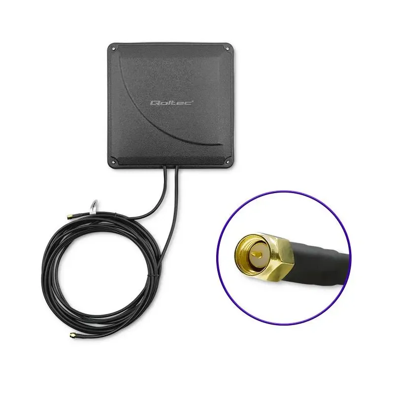 Antena 4G LTE DUAL Qoltec MIMO booster | 35dBi | 50W | 2xSMA męski