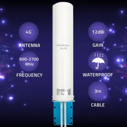 Antena 4G LTE Qoltec DUAL | 12dBi | dookólna | zewnętrzna