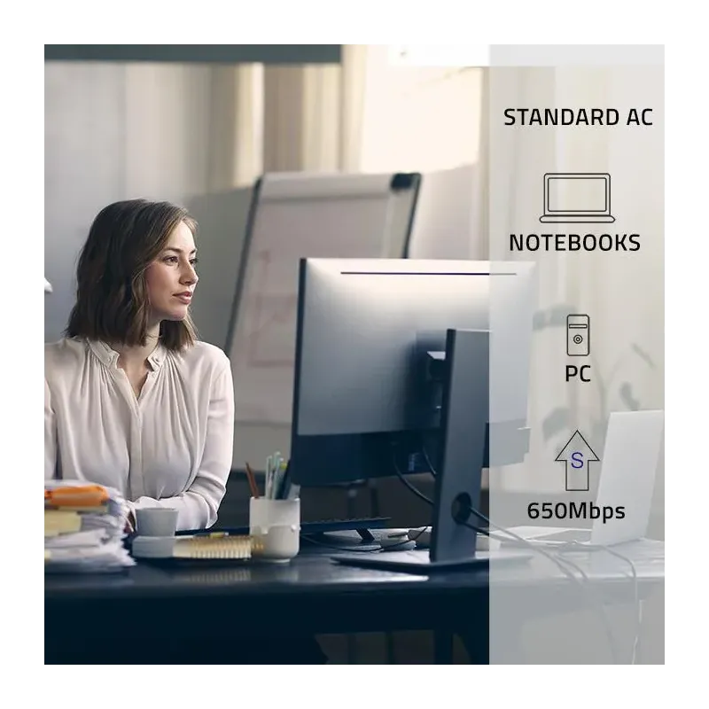 Adapter Qoltec Wi-Fi USB ultraszybki, bezprzewodowy mini | standard AC |