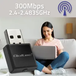 Karta sieciowa Qoltec Bezprzewodowy Ultra szybki mini adapter NANO WiFi |