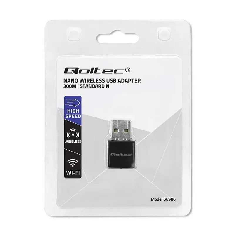 Karta sieciowa Qoltec Bezprzewodowy Ultra szybki mini adapter NANO WiFi |