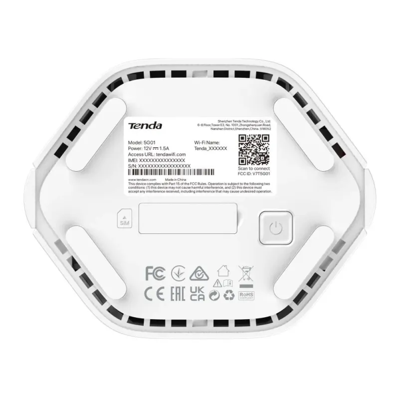 Router Tenda 5G01 AX1500 Wi-Fi 6 5G NR Nano SIM 1xLAN/WAN 1xLAN
