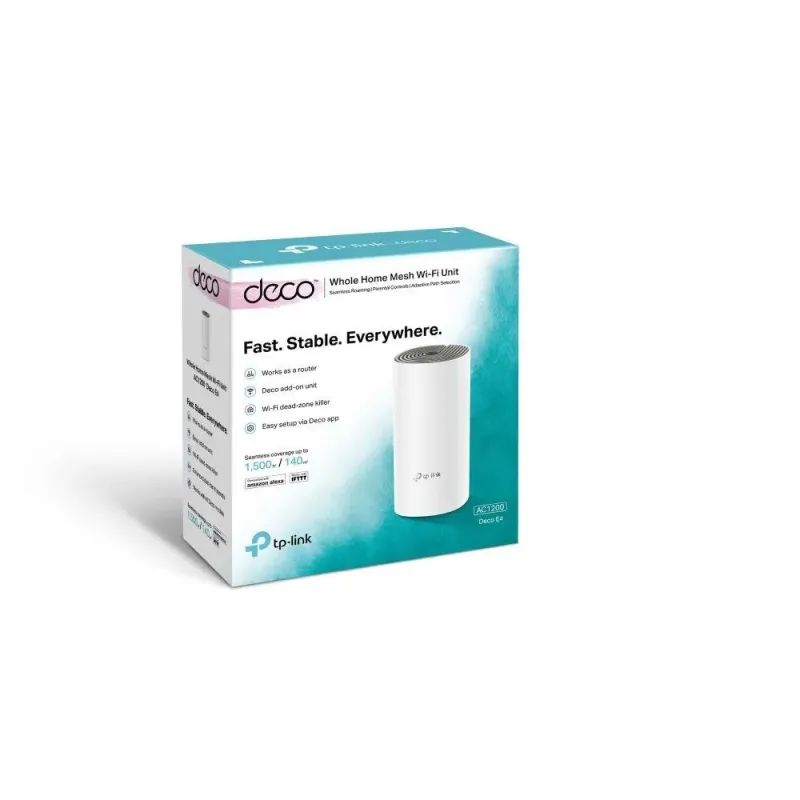 System Mesh TP-Link Deco E4 V1 (1-pack) AC1200 2xLAN/WAN | PartsPC.pl