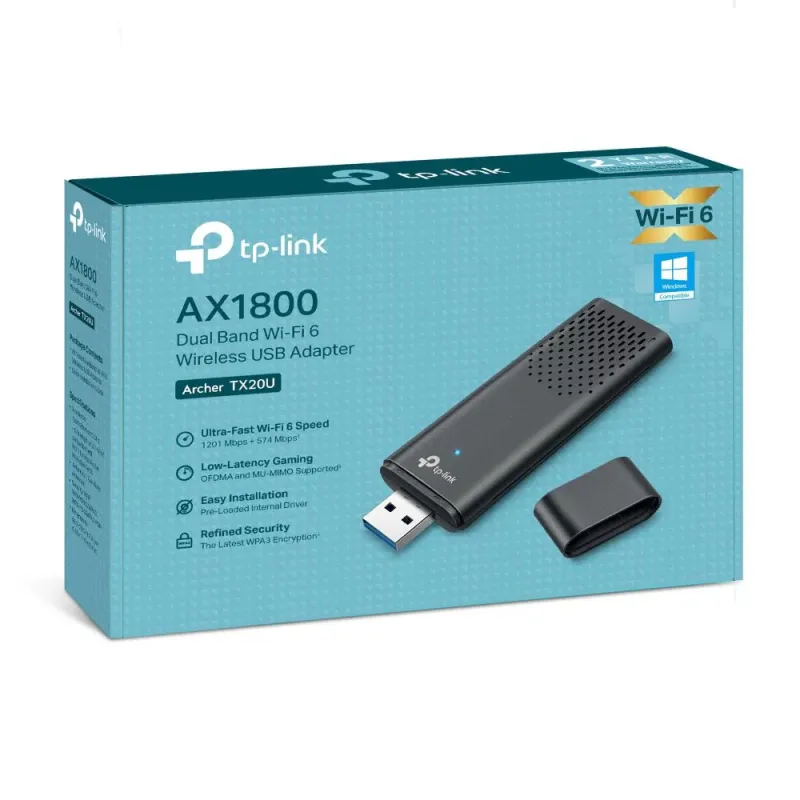 Karta sieciowa TP-Link Archer TX20U AX1800 Wi-Fi 6 USB