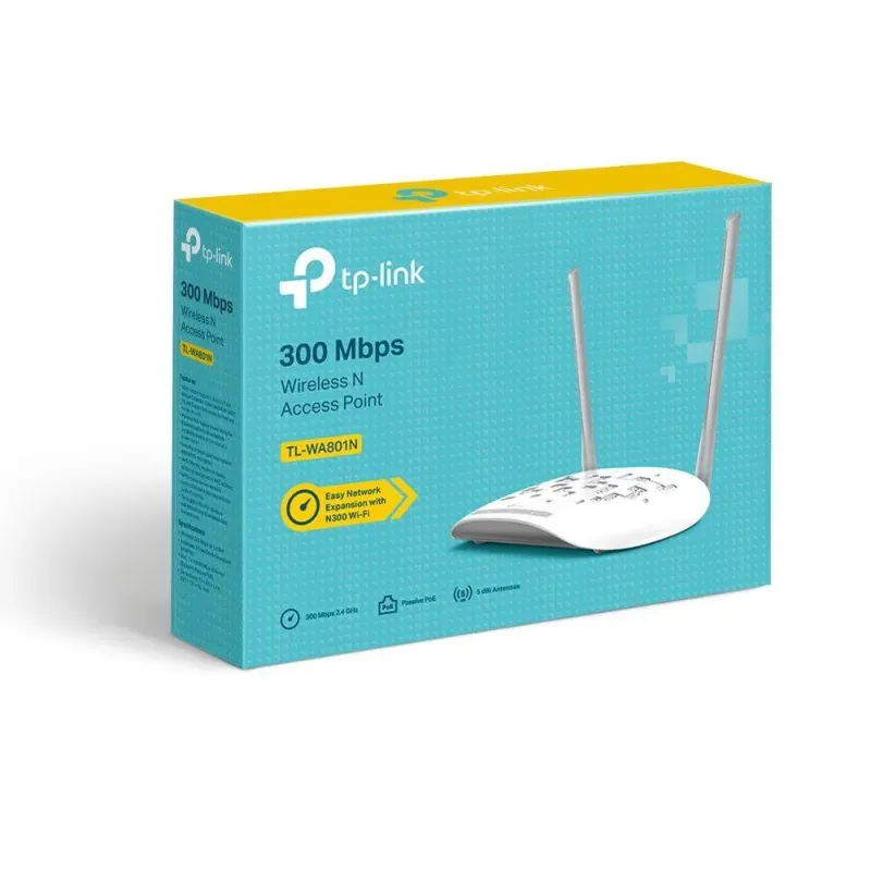 Access Point TP-Link TL-WA801N Wi-Fi N300 1x10/100Mb/s PoE