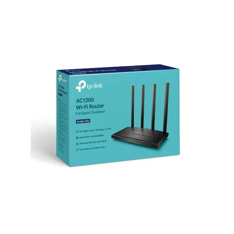 Router TP-Link Archer C6U Wi-Fi AC1200 4xLAN 1xWAN 1xUSB