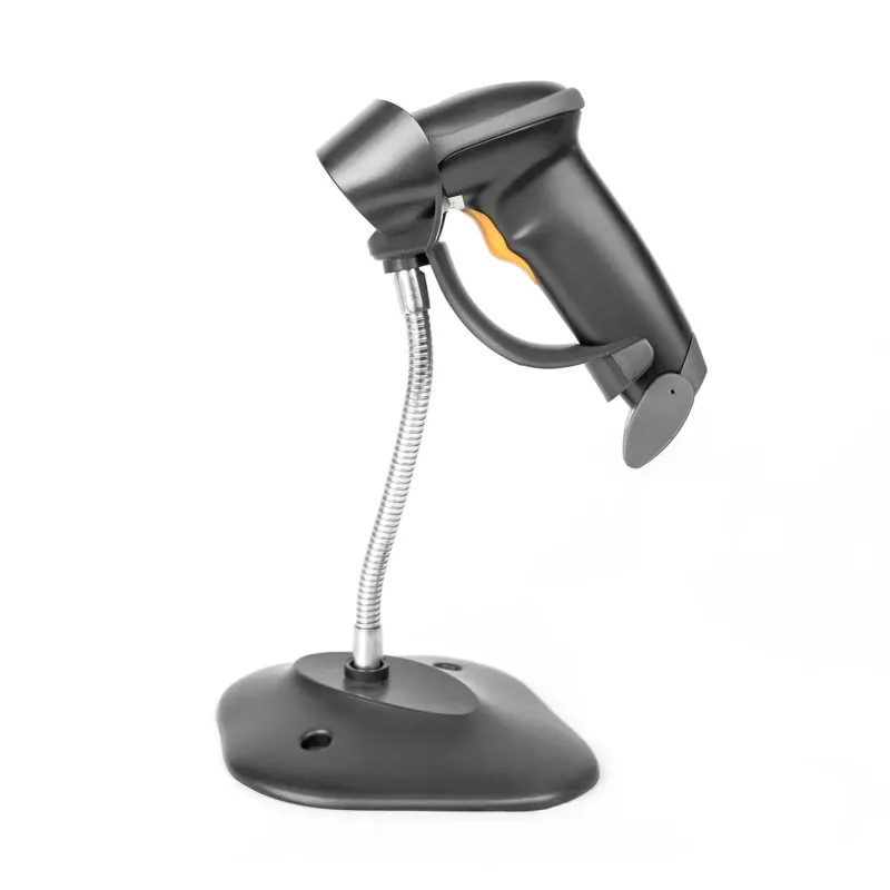 Czytnik kodów kreskowych DIGITUS przewodowy USB-RJ45 2m, 1D, stojak w