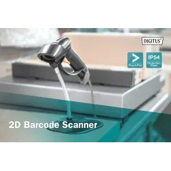 Czytnik kodów kreskowych DIGITUS przewodowy USB-RJ45 2m, 1D i 2D, zgodny z
