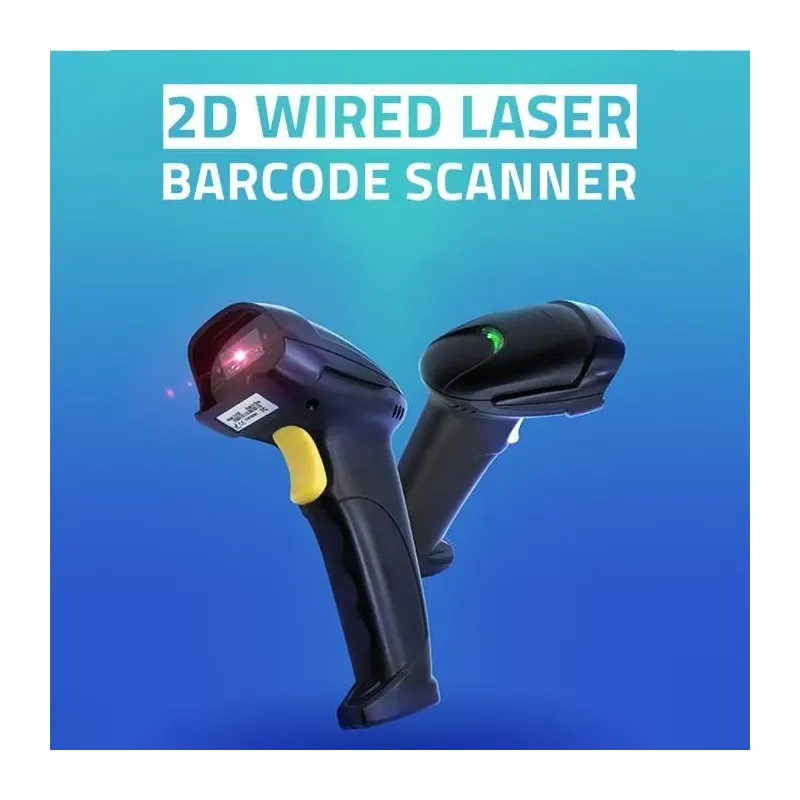 Czytnik kodów kreskowych Qoltec Laserowy 1D | 2D | Czarny