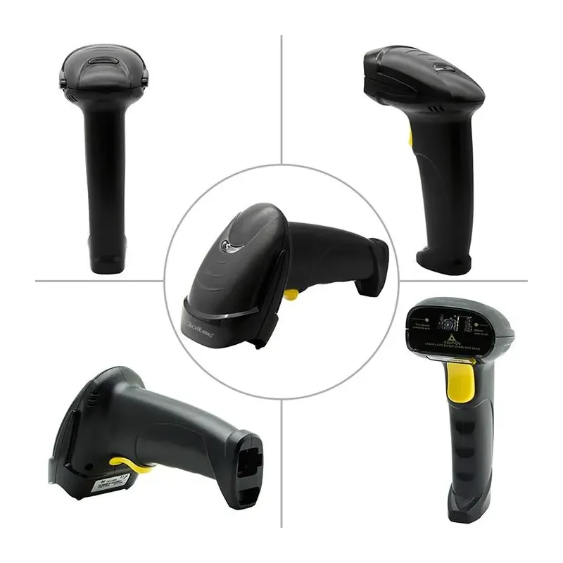 Czytnik kodów kreskowych Qoltec Laserowy 1D | 2D | Czarny