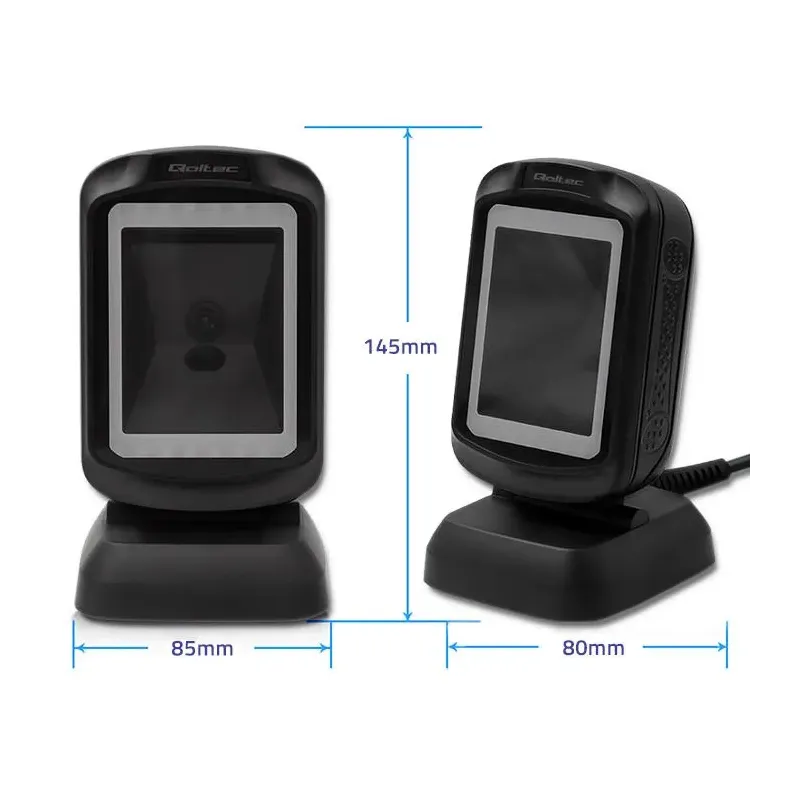 Czytnik kodów kreskowych Qoltec | stacjonarny | 1D i 2D | PartsPC.pl