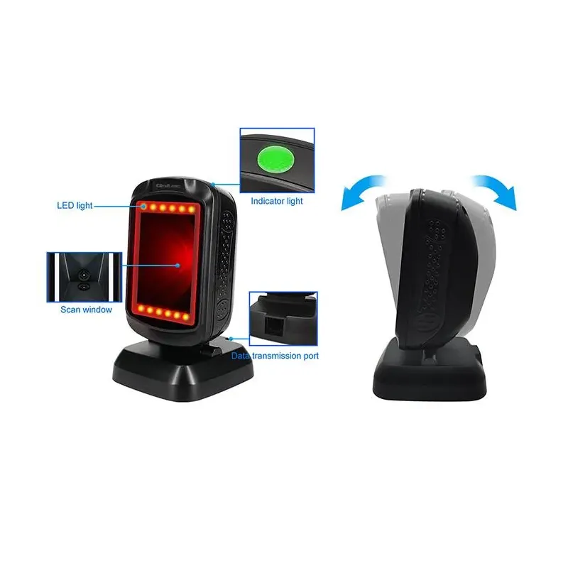 Czytnik kodów kreskowych Qoltec | stacjonarny | 1D i 2D | PartsPC.pl