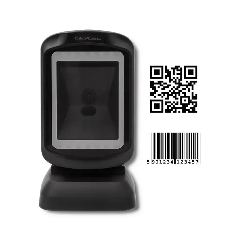 Czytnik kodów kreskowych Qoltec | stacjonarny | 1D i 2D | PartsPC.pl
