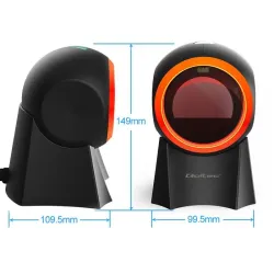 Czytnik kodów kreskowych Qoltec 1D | 2D | stacjonarny