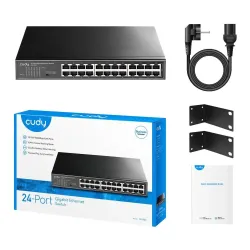 CUDY GS1024 | przełącznik sieciowy, 24-portowy, Gigabit, Metalowa obudowa