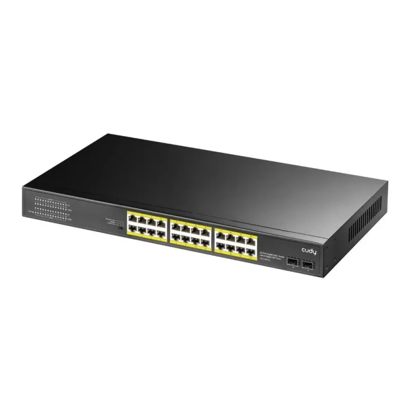 CUDY GS1028PS2 | przełącznik sieciowy, 24-portowy, Gigabit, PoE+, 300W