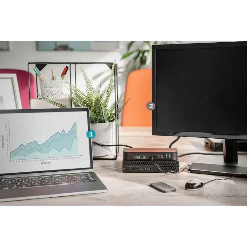 Przełącznik KVM DIGITUS 2 portowy DisplayPort do 1 port DP/HDMI 4K 60Hz