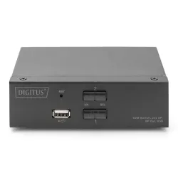 Przełącznik KVM DIGITUS 2 portowy DisplayPort, 4K 60Hz