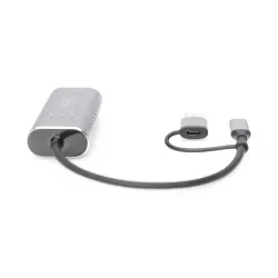 Karta sieciowa DIGITUS przewodowa USB 3.1 Typ C + USB A do 1x RJ45 2.5