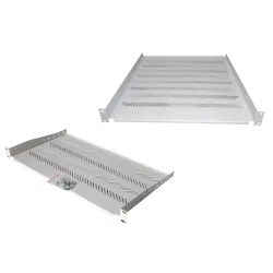 Półka DIGITUS 19" 1U 450mm (RAL 7035) z podporą